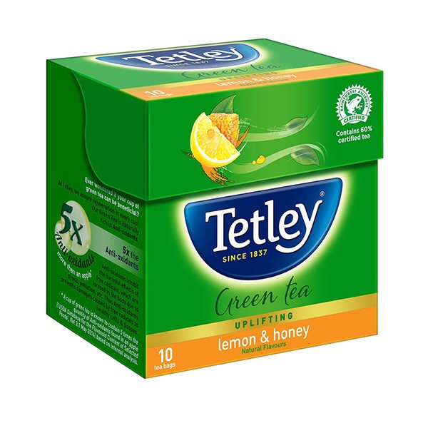 Tetley Green Tea Bag Lemon