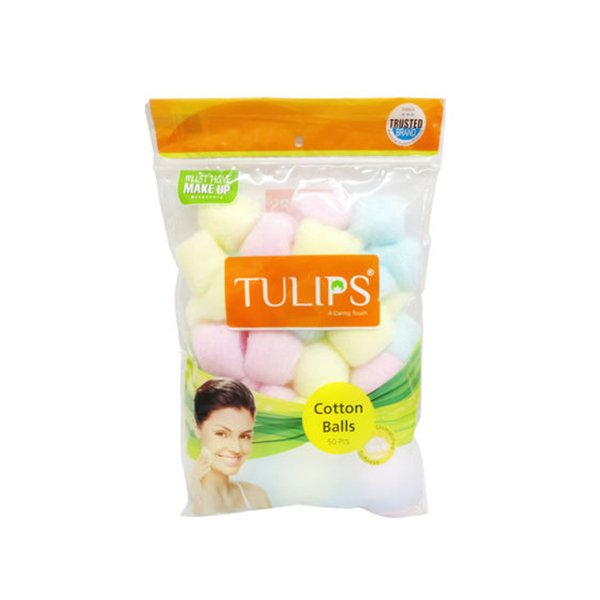 TULIPS COLOUR COTTON BALLS 50PC