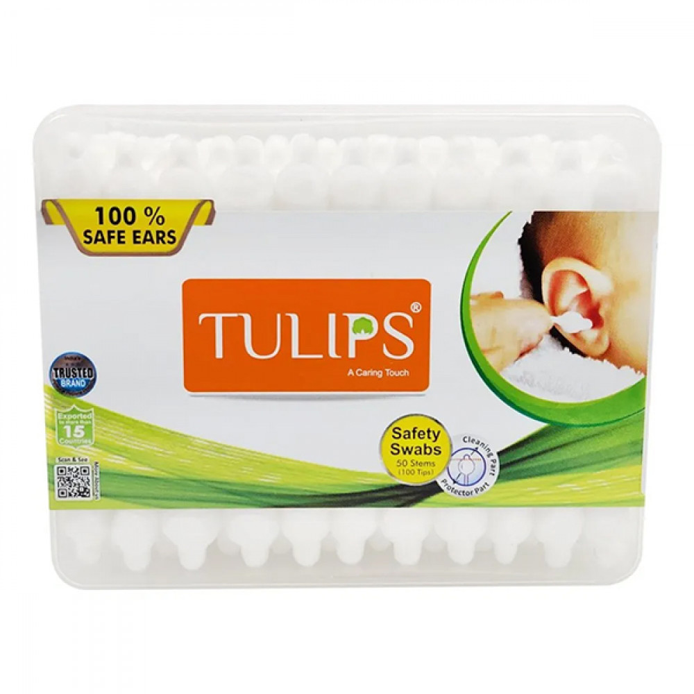 Tulips Cotton Baby Buds Box 50stem