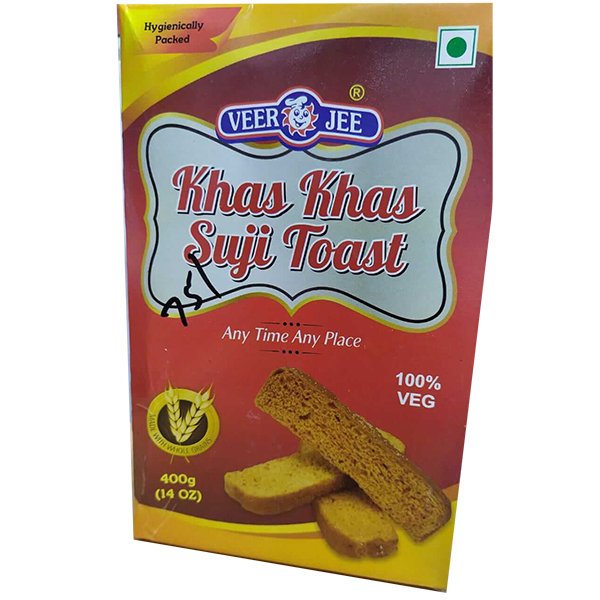 Veer Jee Khaskhas Suji Toast 400g